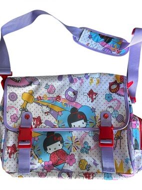 Hello Kitty Pink, Lavender & Red Geisha Girl Messenger Bag